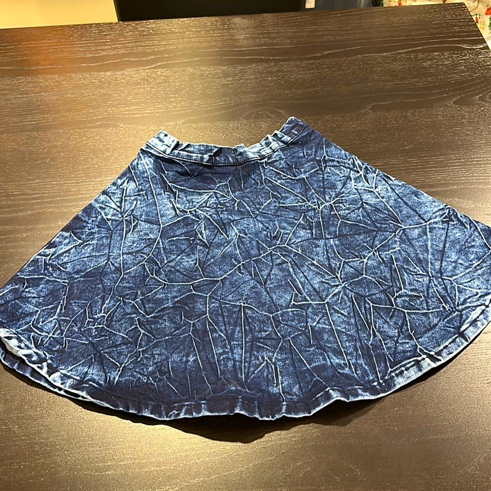 Roma Premium Collection High Waisted Denim Mini Skirt; women’s size S